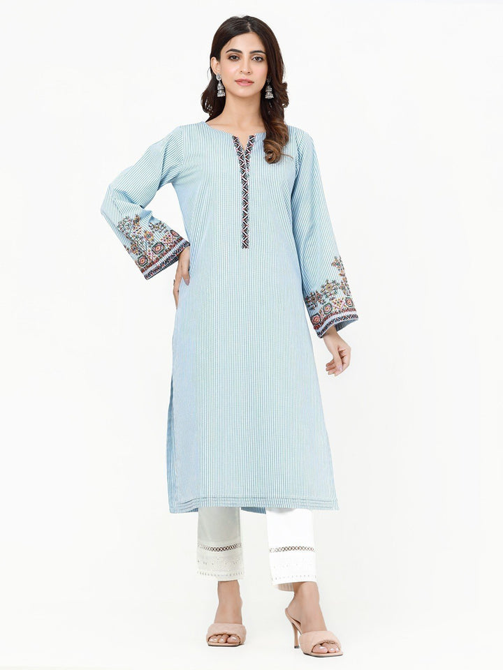 Pret 1Pc Embroidered Cotton Shirt - EWTKE23-69309S
