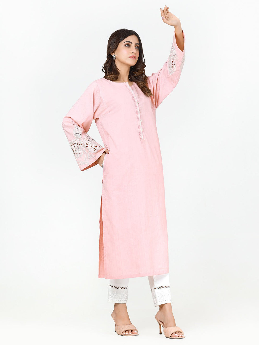 Pret 1Pc Embroidered Dobby Shirt - EWTKE23-69310S