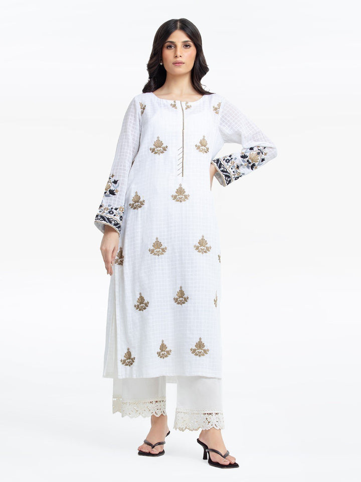 Pret 1Pc Embroidered Dobby Shirt - EWTKE23-69350S