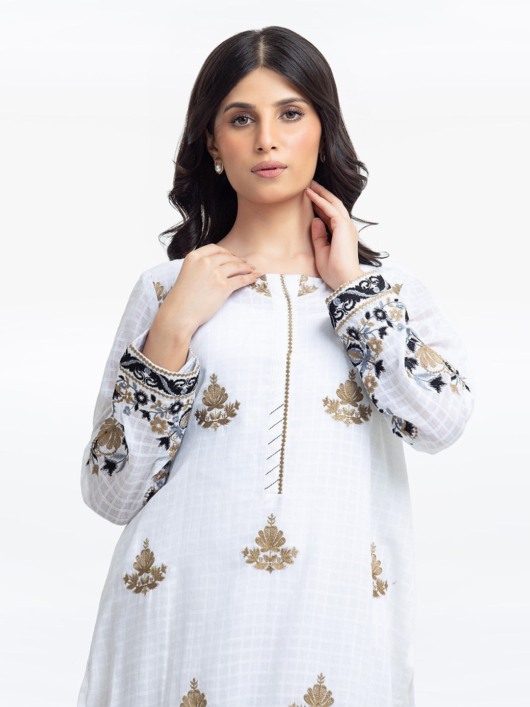 Pret 1Pc Embroidered Dobby Shirt - EWTKE23-69350S