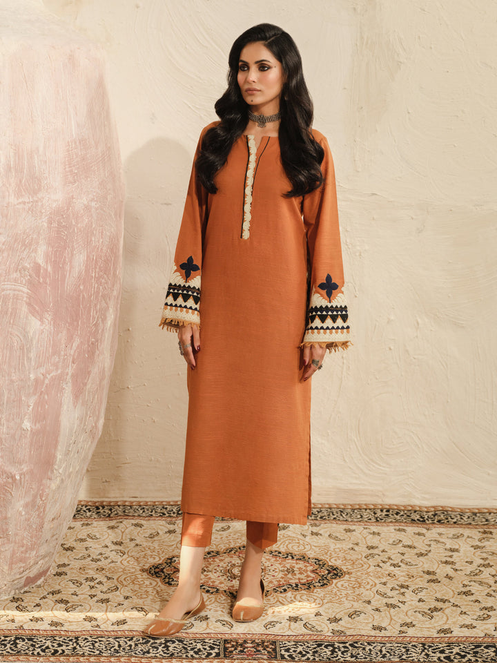 Pret 2Pc Embroidered Khaddar Shirt Trouser - EWTKE23-69401ST