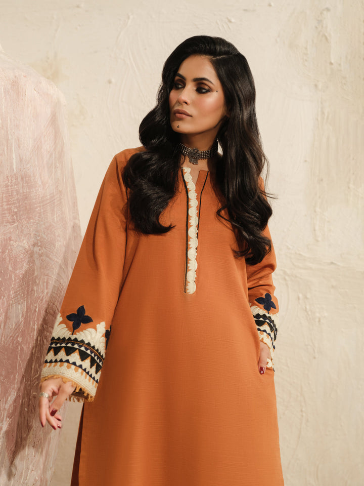 Pret 2Pc Embroidered Khaddar Shirt Trouser - EWTKE23-69401ST
