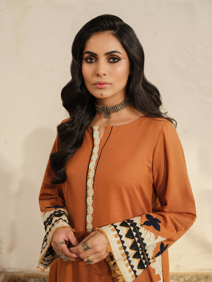 Pret 2Pc Embroidered Khaddar Shirt Trouser - EWTKE23-69401ST