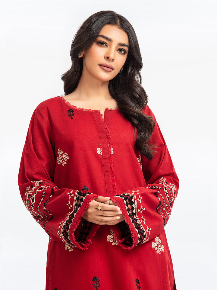 Pret 2Pc Embroidered Khaddar Shirt Trouser - EWTKE23-69411ST