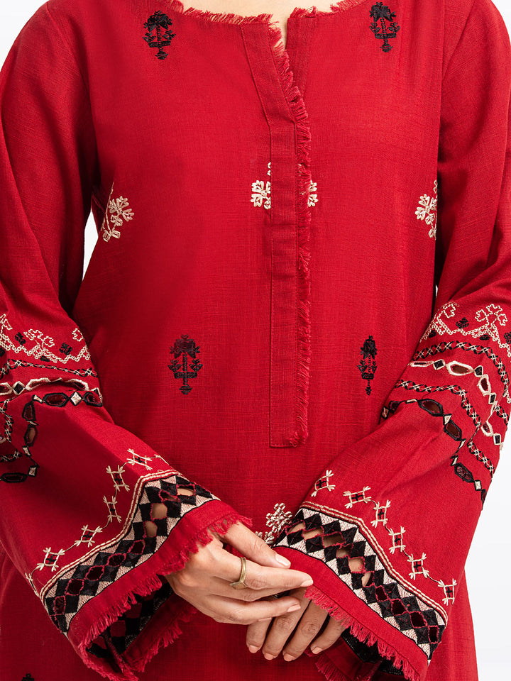 Pret 2Pc Embroidered Khaddar Shirt Trouser - EWTKE23-69411ST