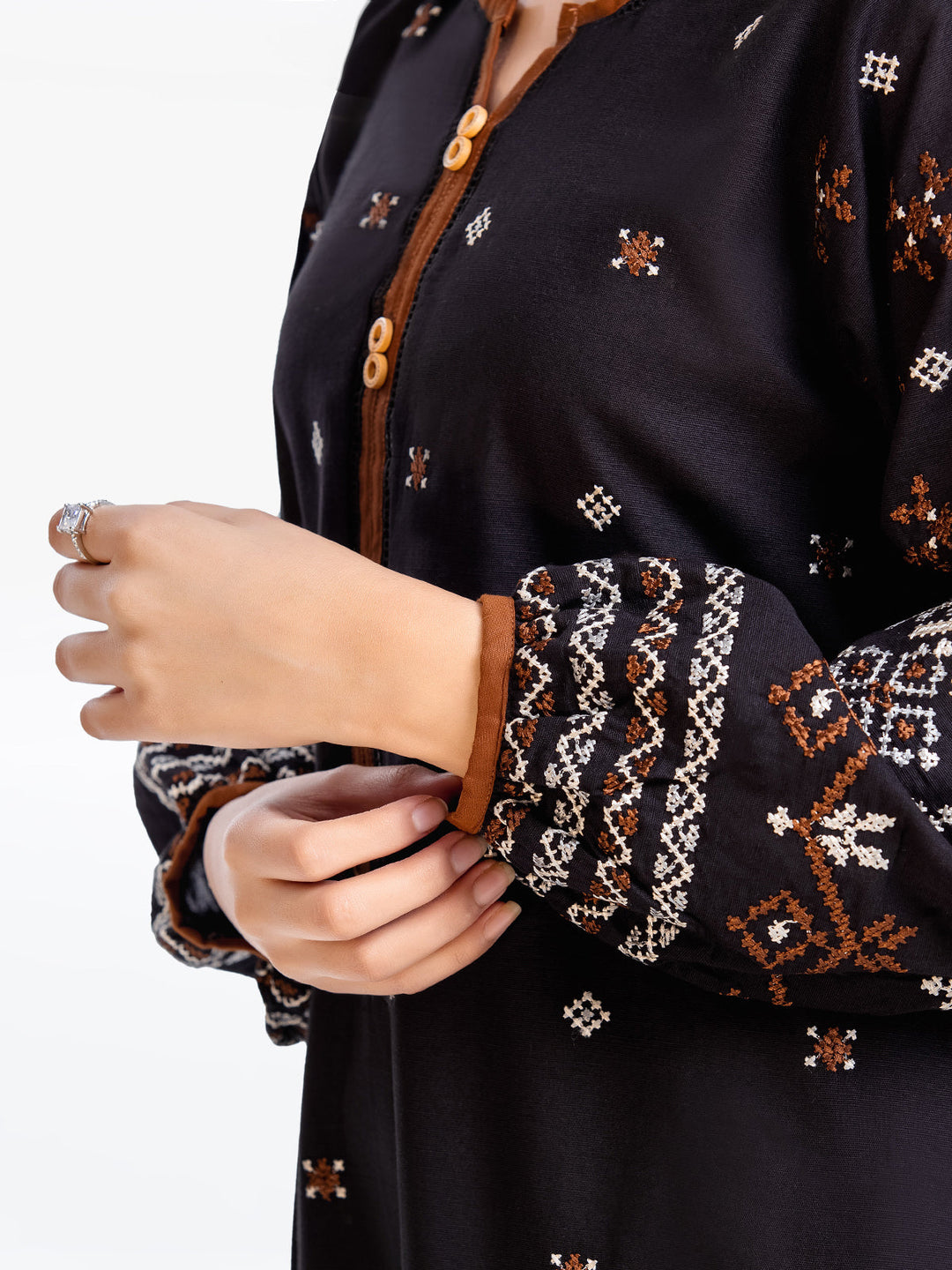 Pret 1Pc Embroidered Khaddar Shirt - EWTKE23-69414S