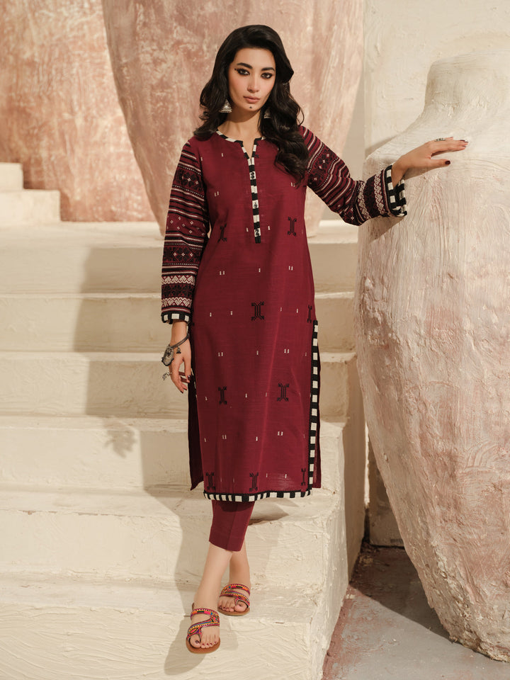 Pret 2Pc Embroidered Khaddar Shirt Trouser - EWTKE23-69415ST
