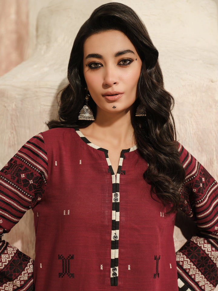 Pret 2Pc Embroidered Khaddar Shirt Trouser - EWTKE23-69415ST