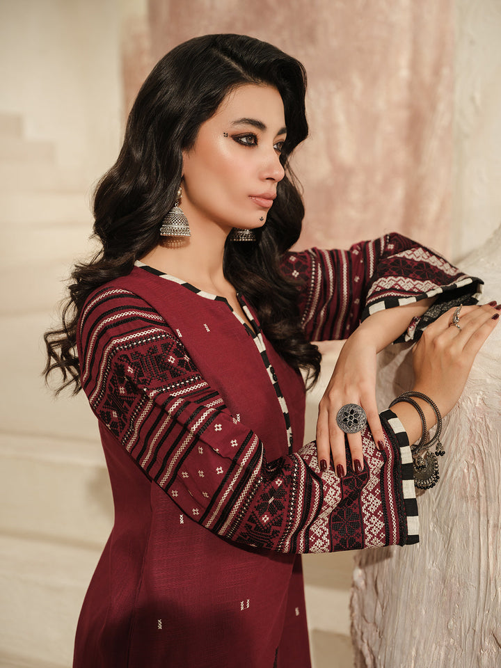 Pret 2Pc Embroidered Khaddar Shirt Trouser - EWTKE23-69415ST