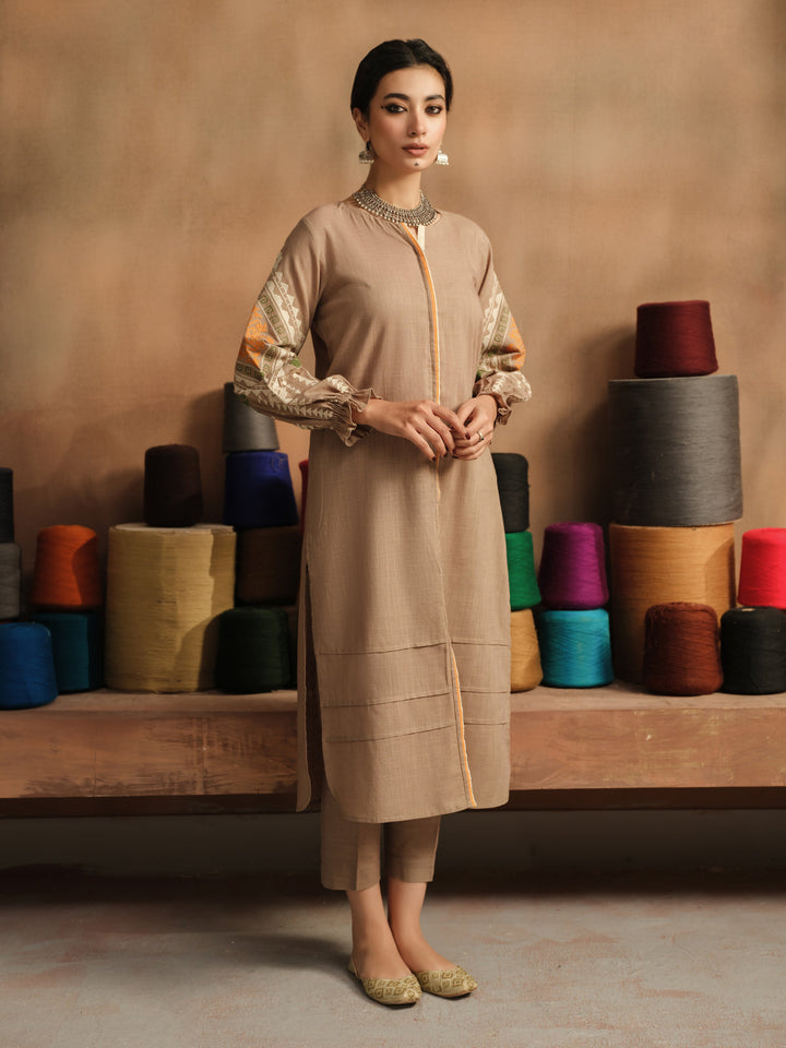 Pret 2Pc Embroidered Khaddar Shirt Trouser - EWTKE23-69416ST