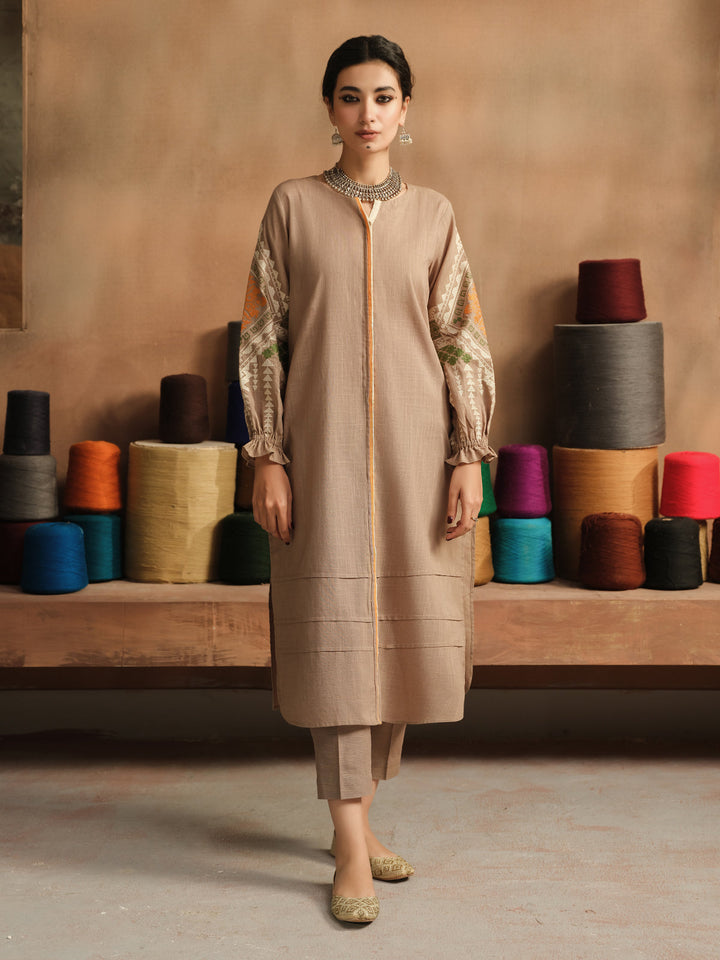 Pret 2Pc Embroidered Khaddar Shirt Trouser - EWTKE23-69416ST