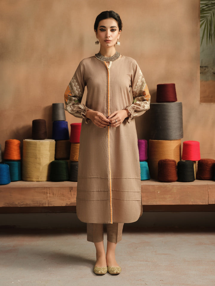 Pret 2Pc Embroidered Khaddar Shirt Trouser - EWTKE23-69416ST