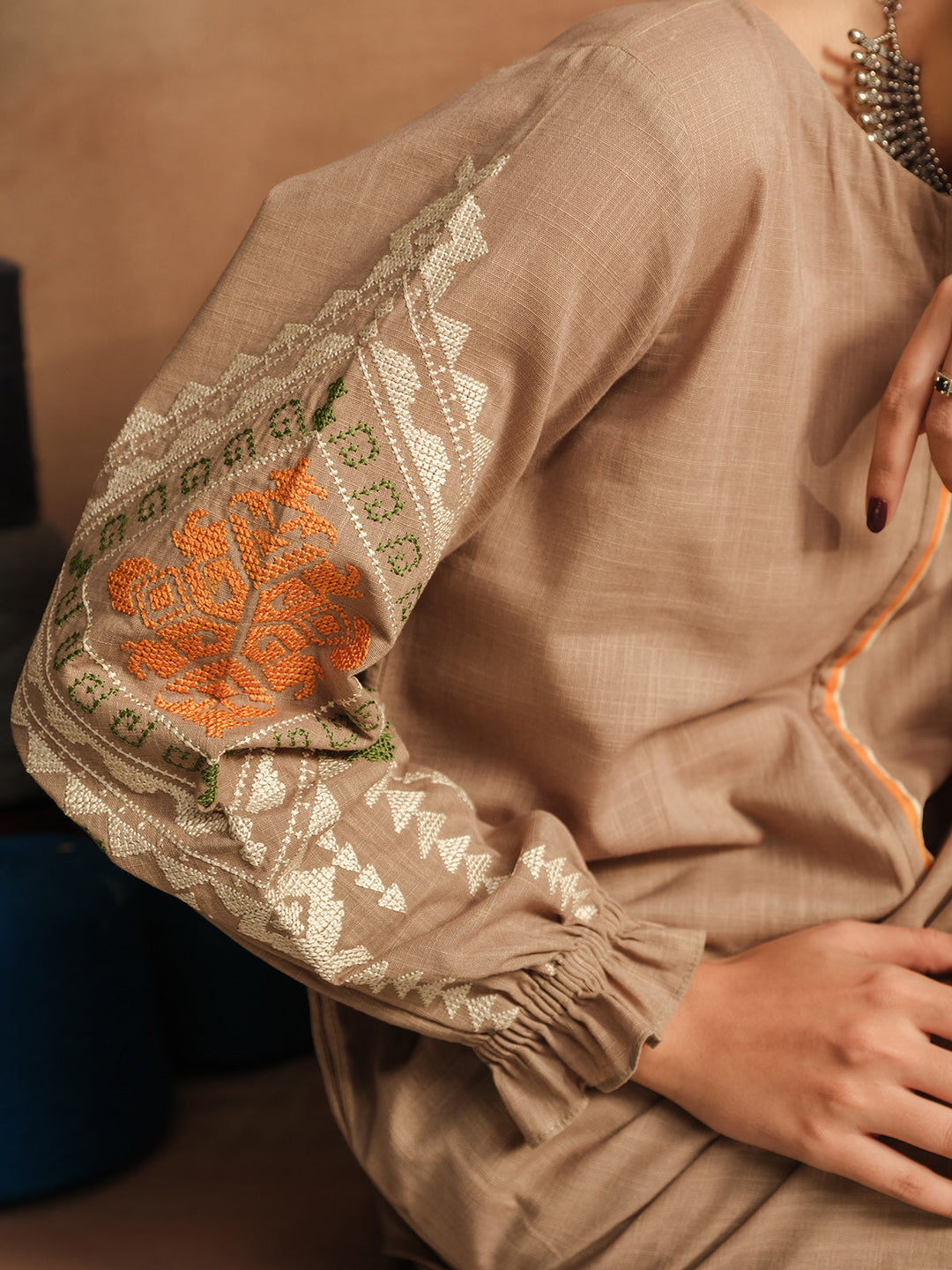 Pret 2Pc Embroidered Khaddar Shirt Trouser - EWTKE23-69416ST