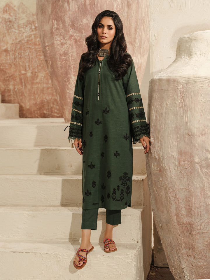 Pret 2Pc Embroidered Khaddar Shirt Trouser - EWTKE23-69418ST