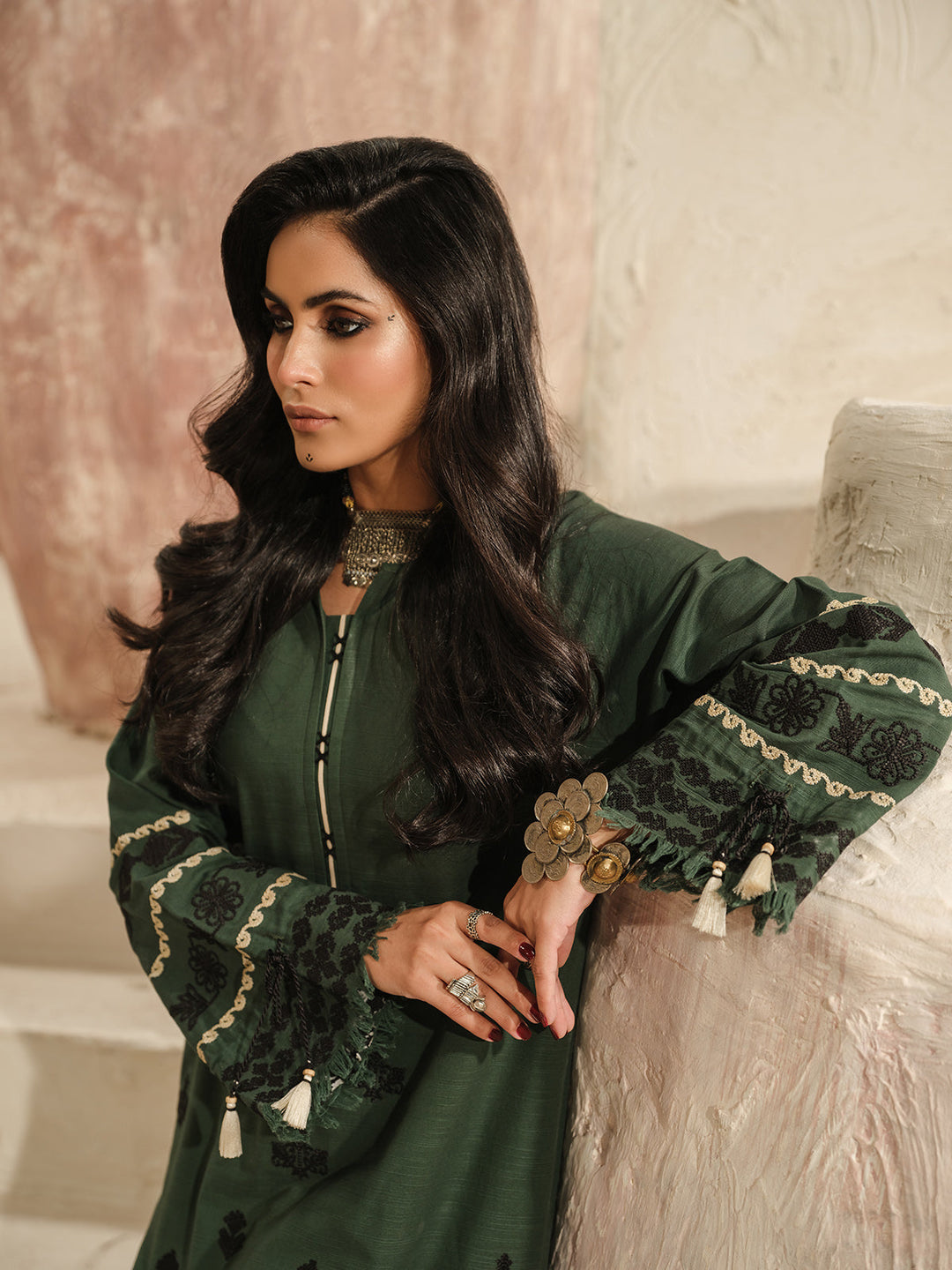 Pret 2Pc Embroidered Khaddar Shirt Trouser - EWTKE23-69418ST
