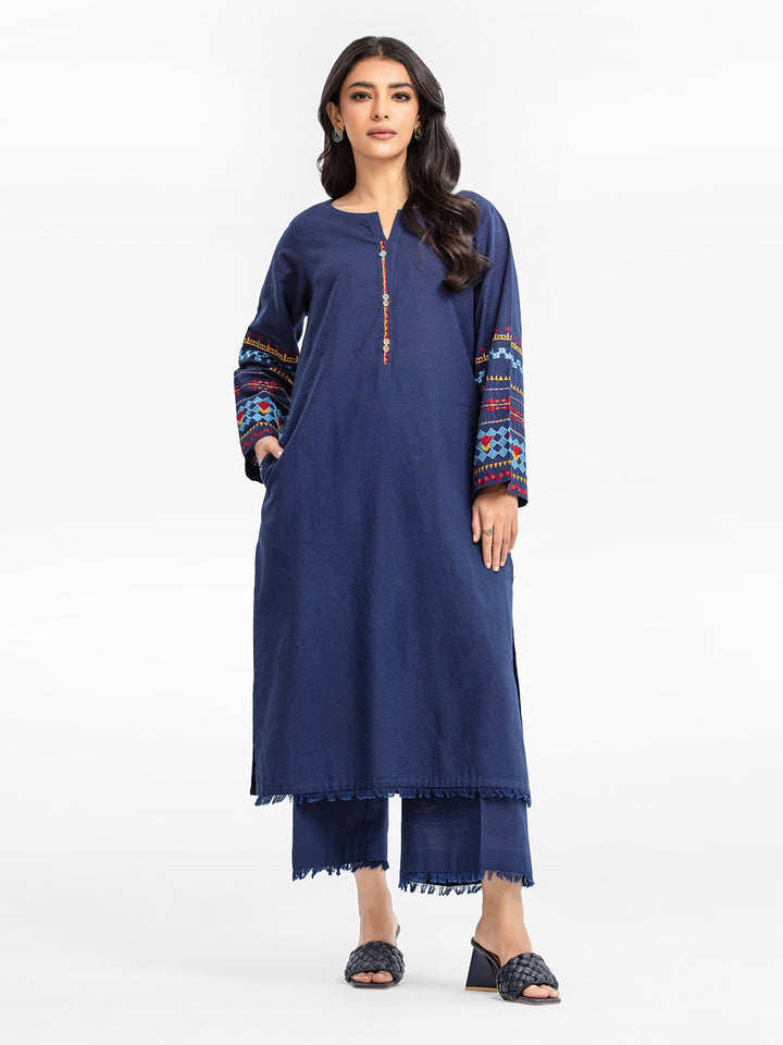Pret 2Pc Embroidered Khaddar Shirt Trouser - EWTKE23-69420ST