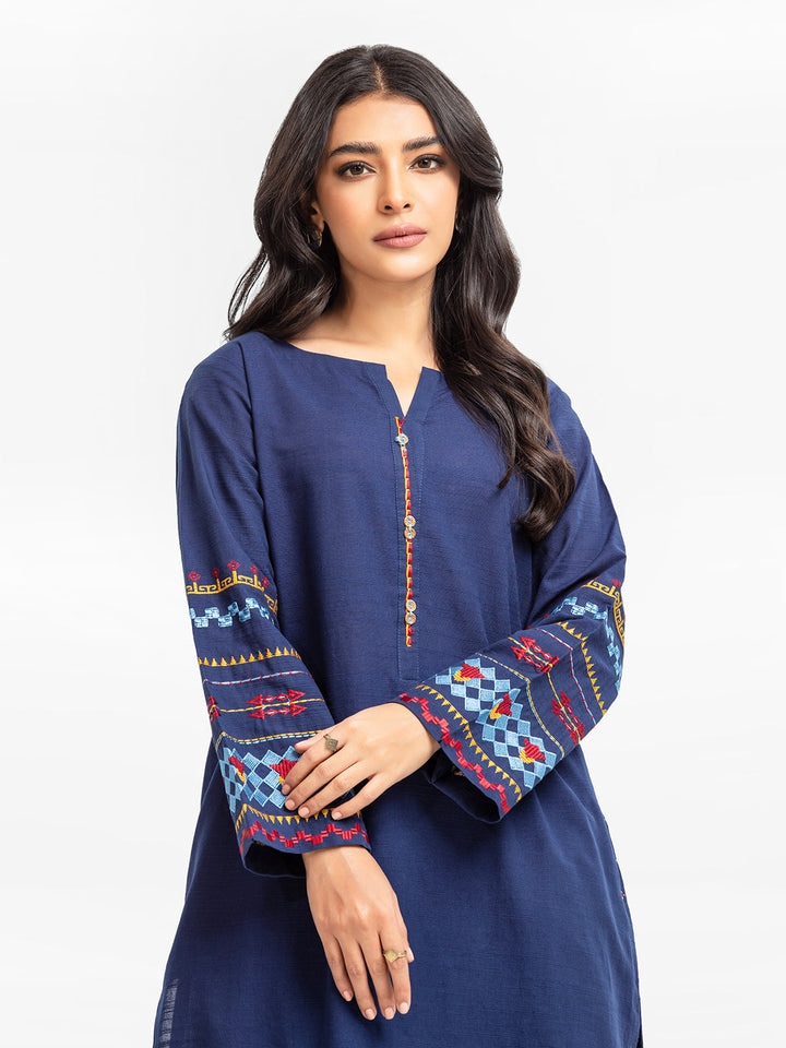 Pret 2Pc Embroidered Khaddar Shirt Trouser - EWTKE23-69420ST
