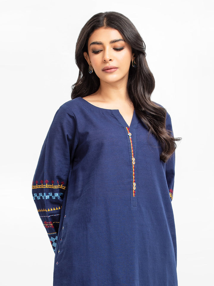 Pret 2Pc Embroidered Khaddar Shirt Trouser - EWTKE23-69420ST