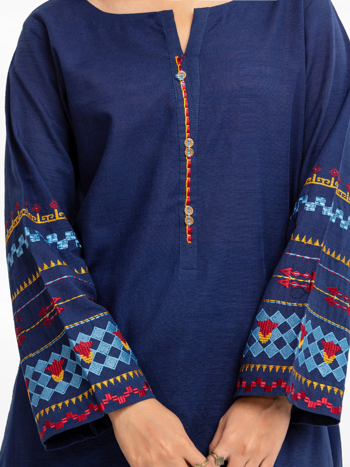 Pret 2Pc Embroidered Khaddar Shirt Trouser - EWTKE23-69420ST