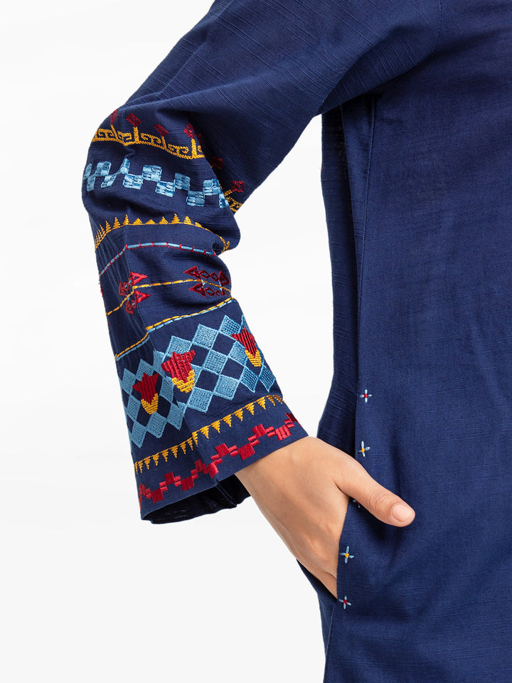 Pret 2Pc Embroidered Khaddar Shirt Trouser - EWTKE23-69420ST
