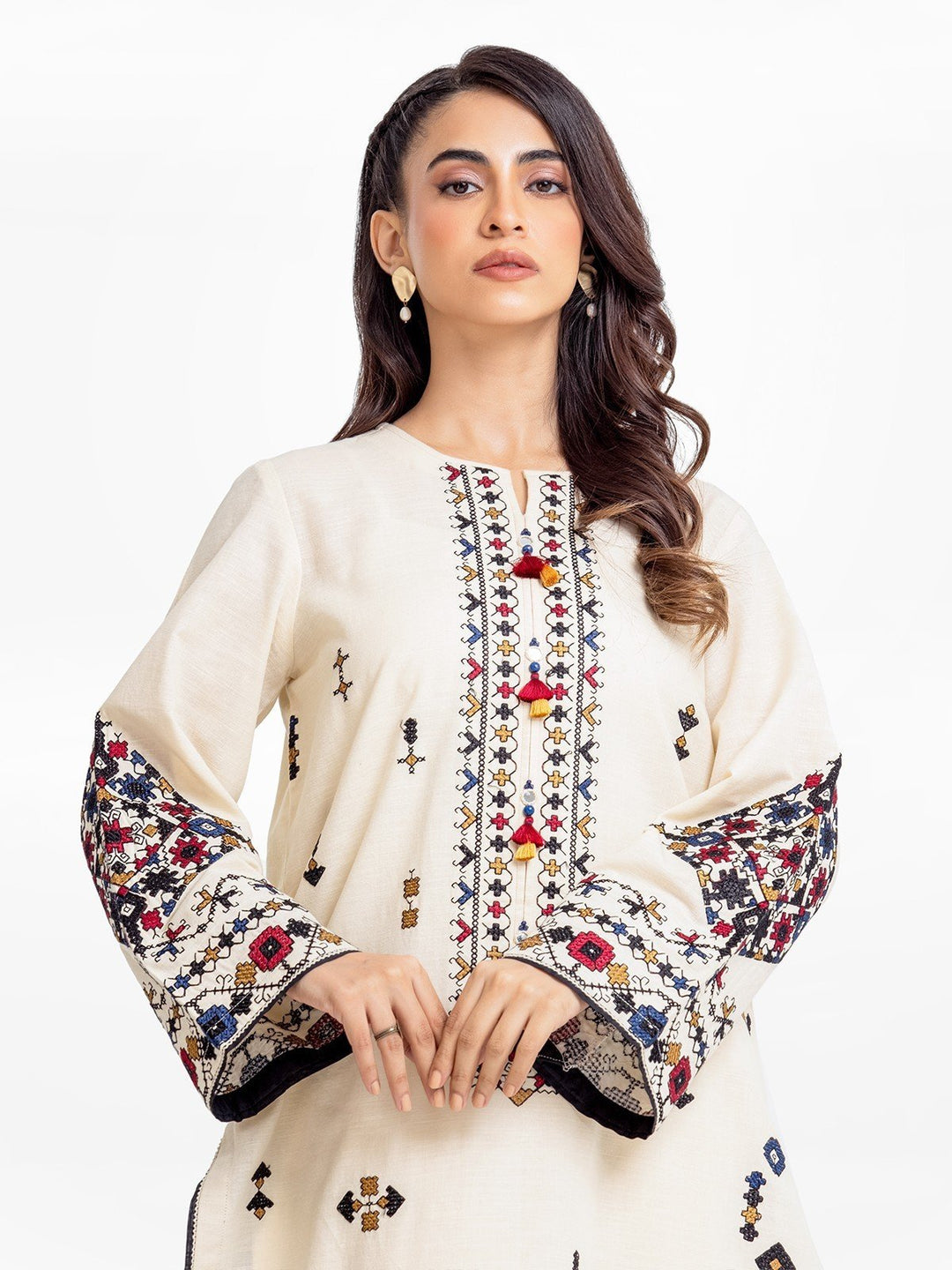 Pret 2Pc Embroidered Khaddar Shirt Trouser - EWTKE23-69422ST