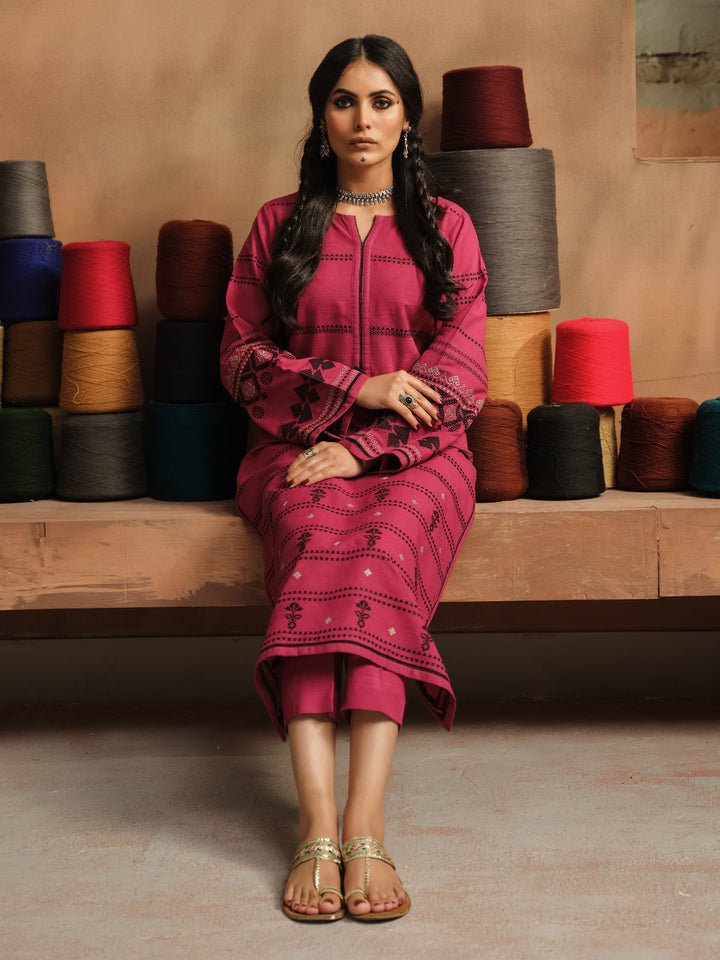 Pret 2Pc Embroidered Khaddar Shirt Trouser - EWTKE23-69499ST