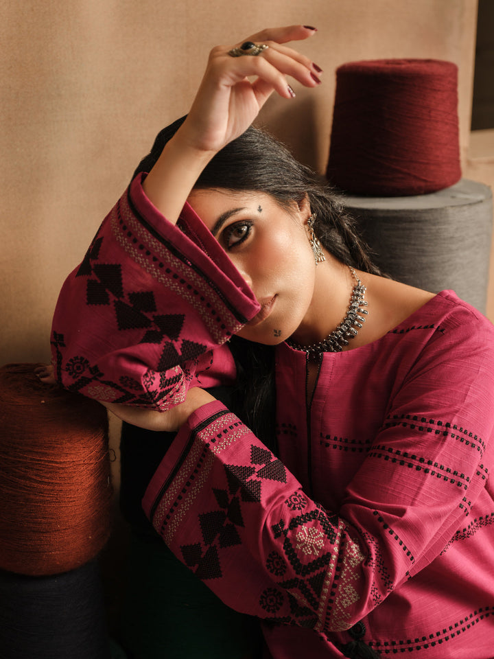 Pret 2Pc Embroidered Khaddar Shirt Trouser - EWTKE23-69499ST