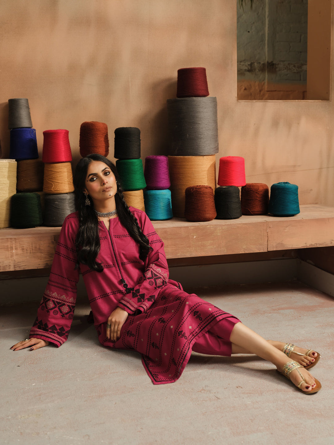 Pret 2Pc Embroidered Khaddar Shirt Trouser - EWTKE23-69499ST