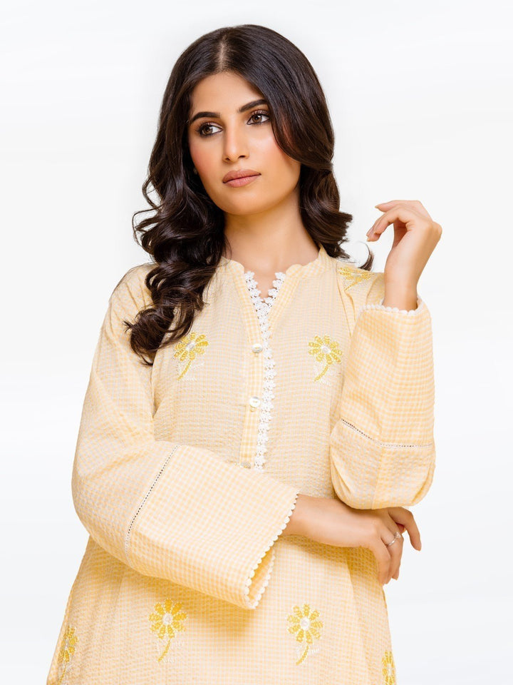 Pret 1Pc Embroidered Dobby Shirt - EWTKE23-69502S