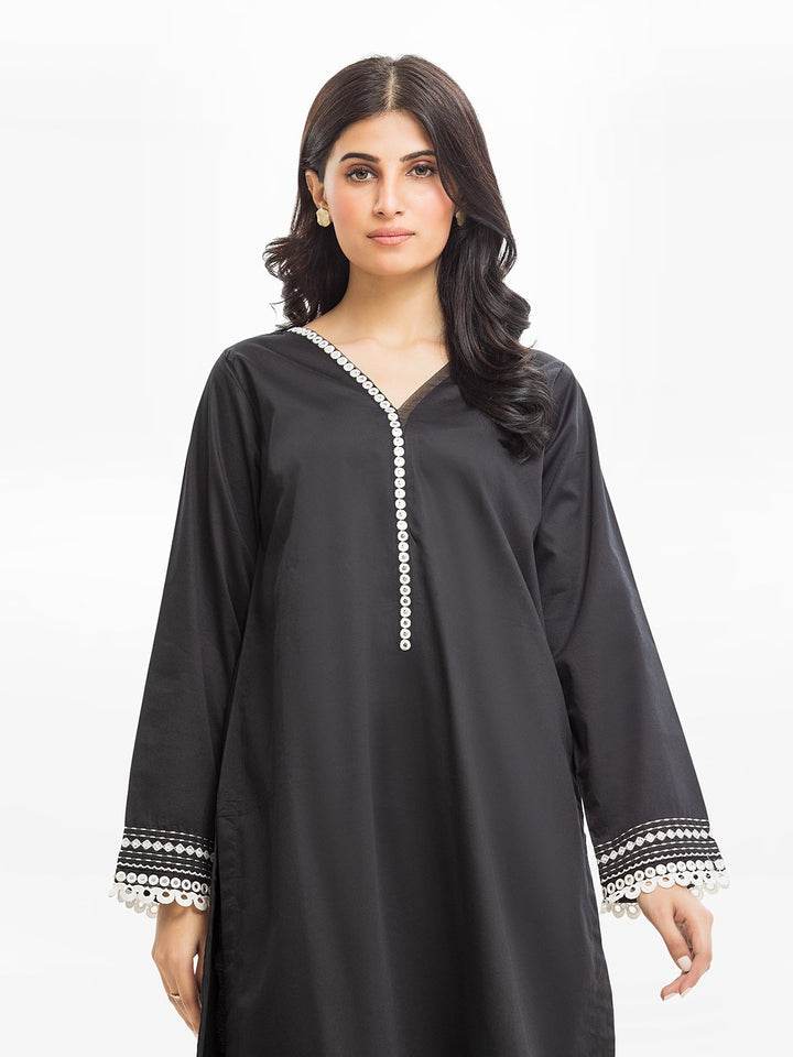 Pret 2Pc Embroidered Cotton Satin Shirt Trouser - EWTKE23-69519ST