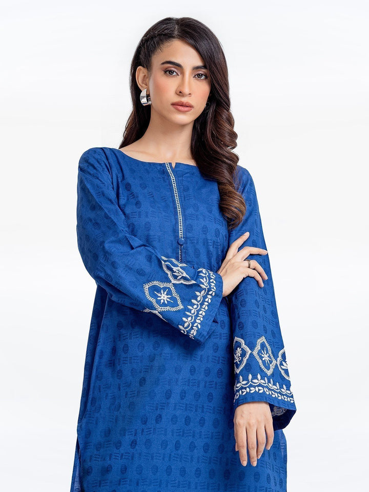 Pret 2Pc Embroidered Dobby Shirt Trouser - EWTKE23-69526ST