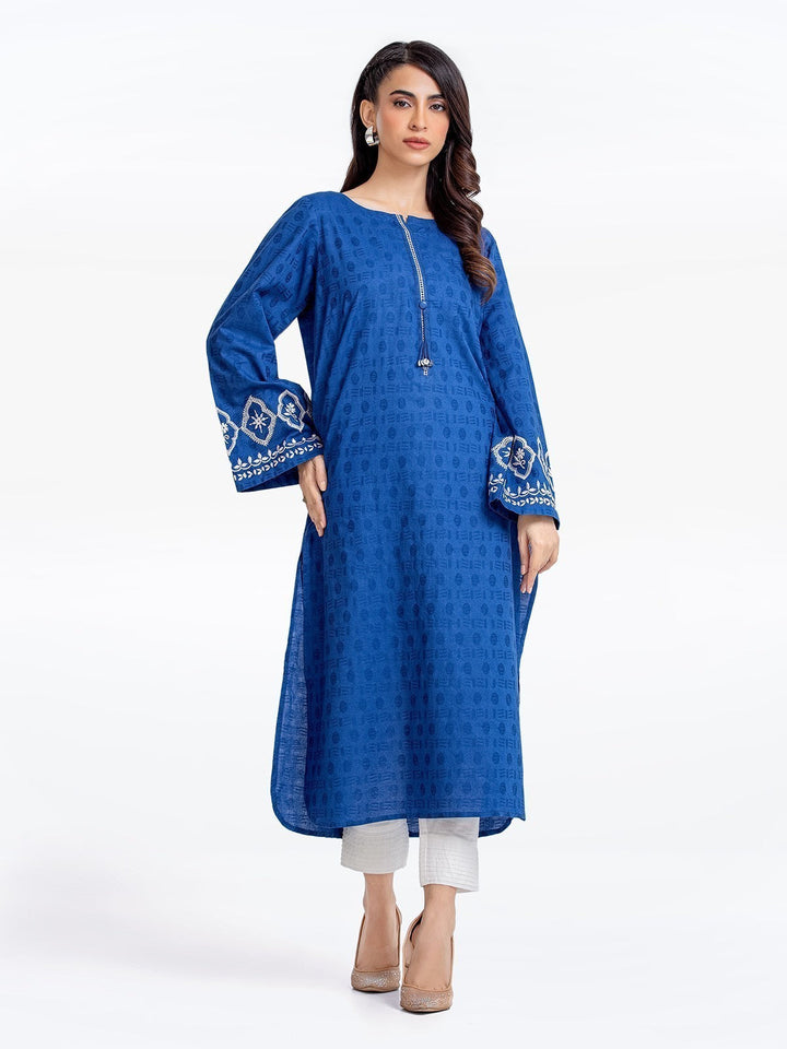 Pret 2Pc Embroidered Dobby Shirt Trouser - EWTKE23-69526ST