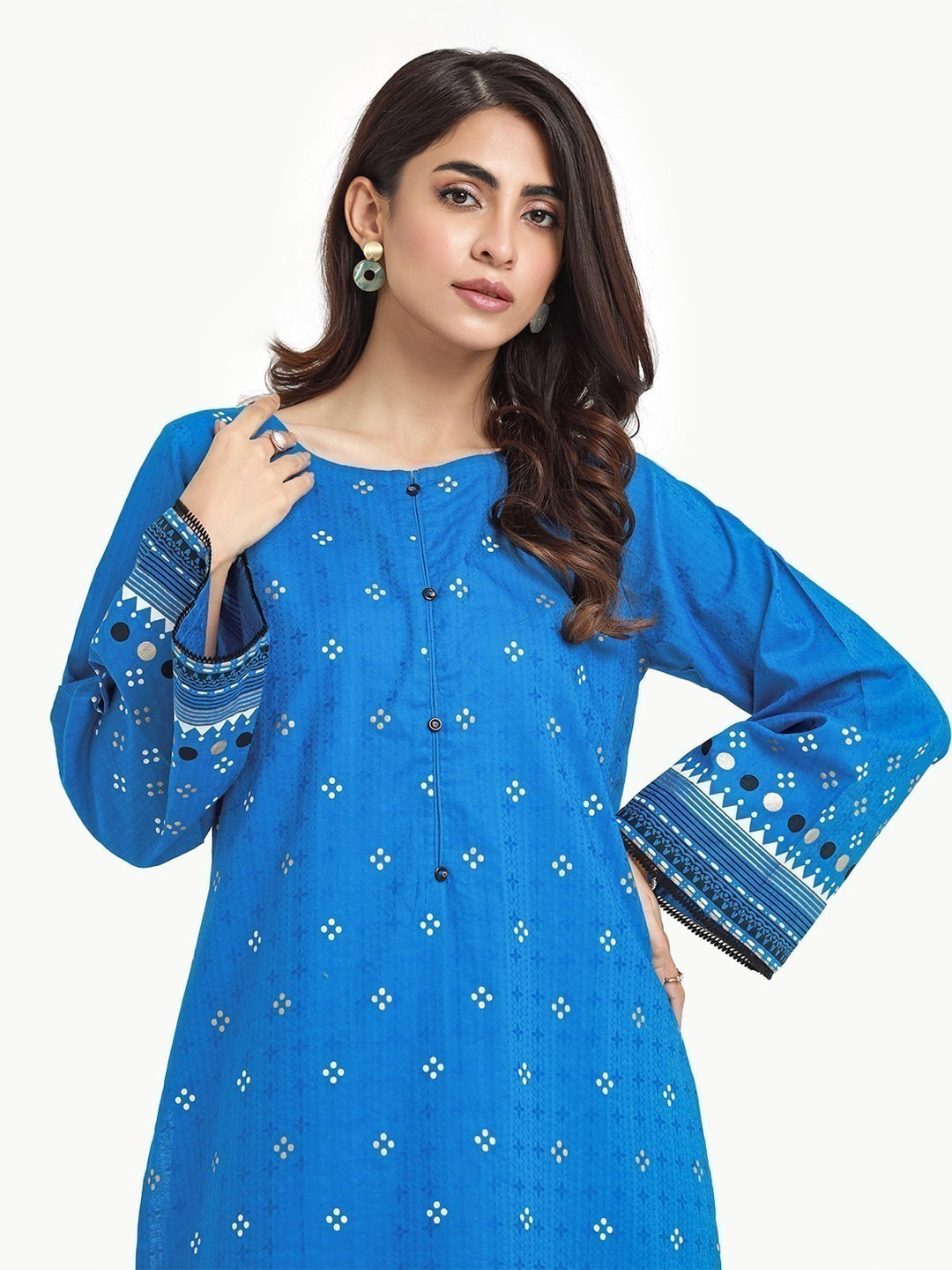 Pret 2Pc Printed Dobby Shirt Trouser - EWTKP23-68240ST