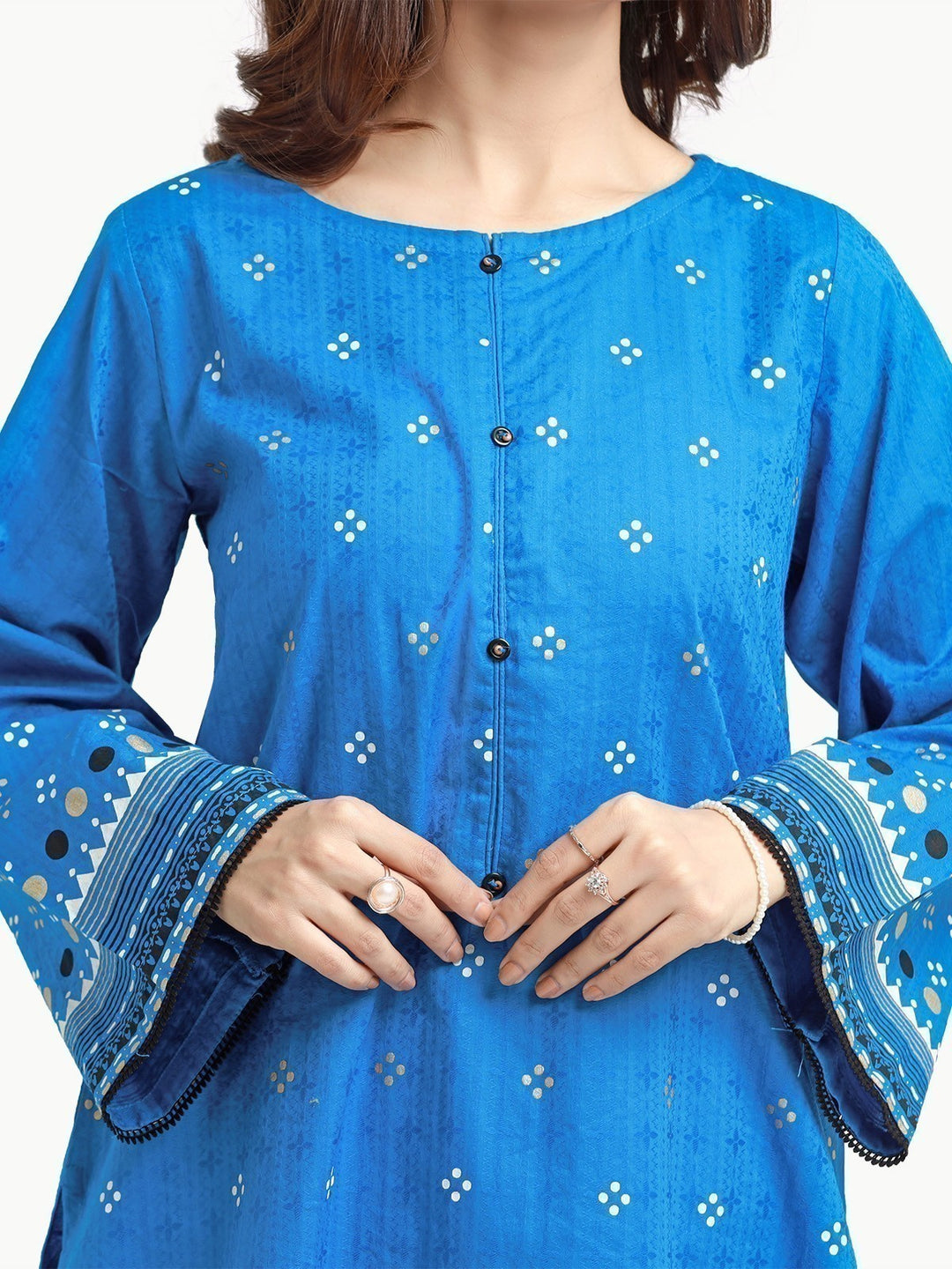 Pret 2Pc Printed Dobby Shirt Trouser - EWTKP23-68240ST