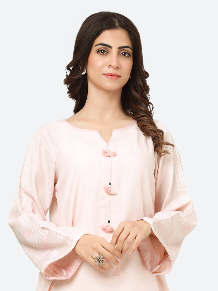 Pret 1Pc Block Printed Viscose Shirt - EWTKP23-69262S