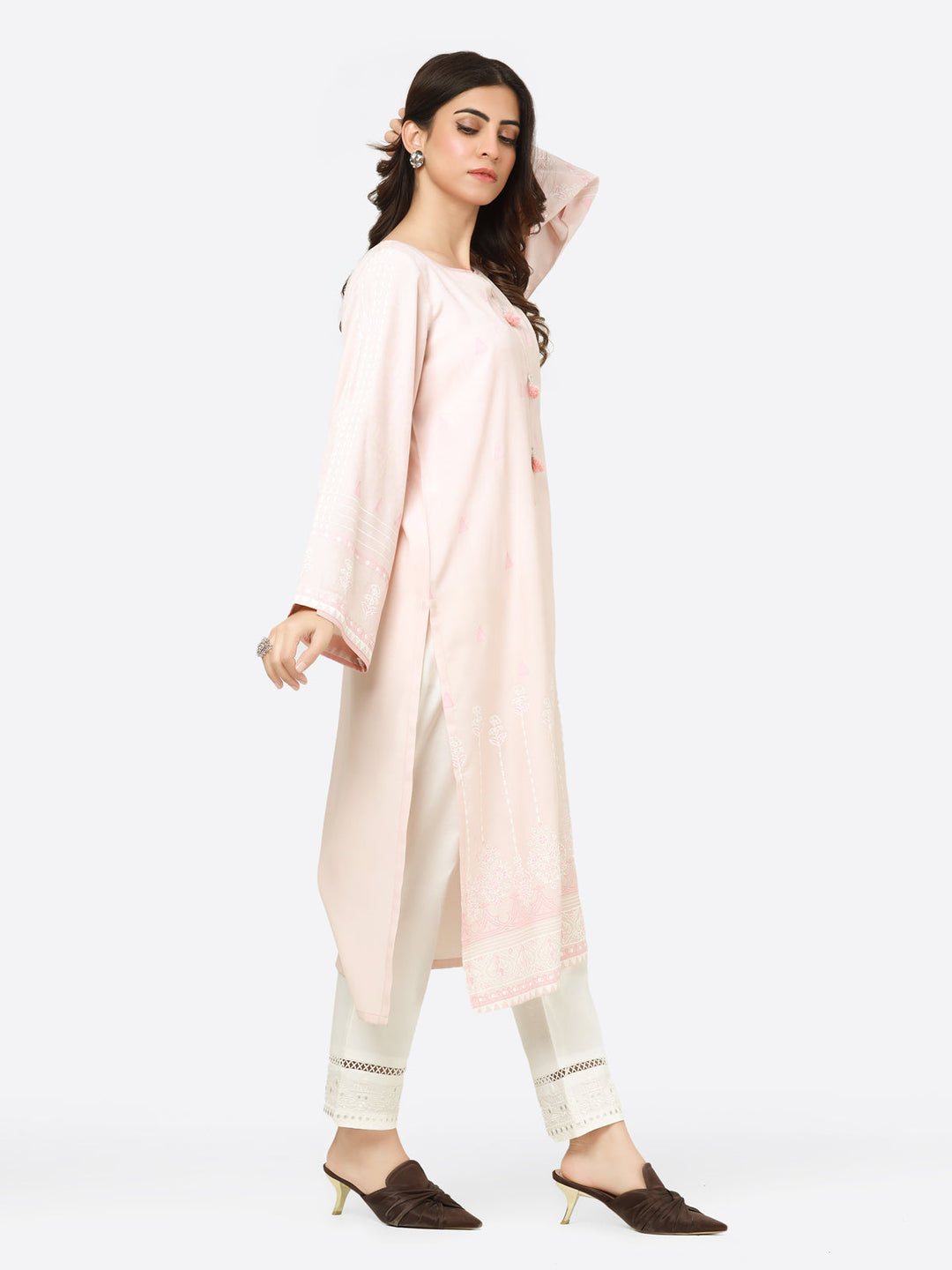 Pret 1Pc Block Printed Viscose Shirt - EWTKP23-69262S