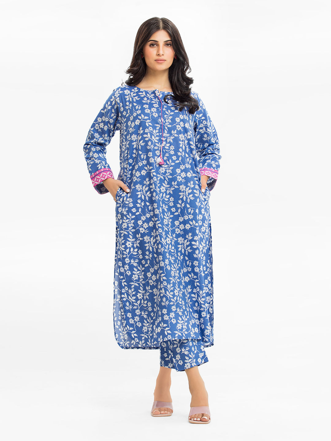 Pret 2Pc Printed Khaddar Shirt Trouser - EWTKP23-69390ST