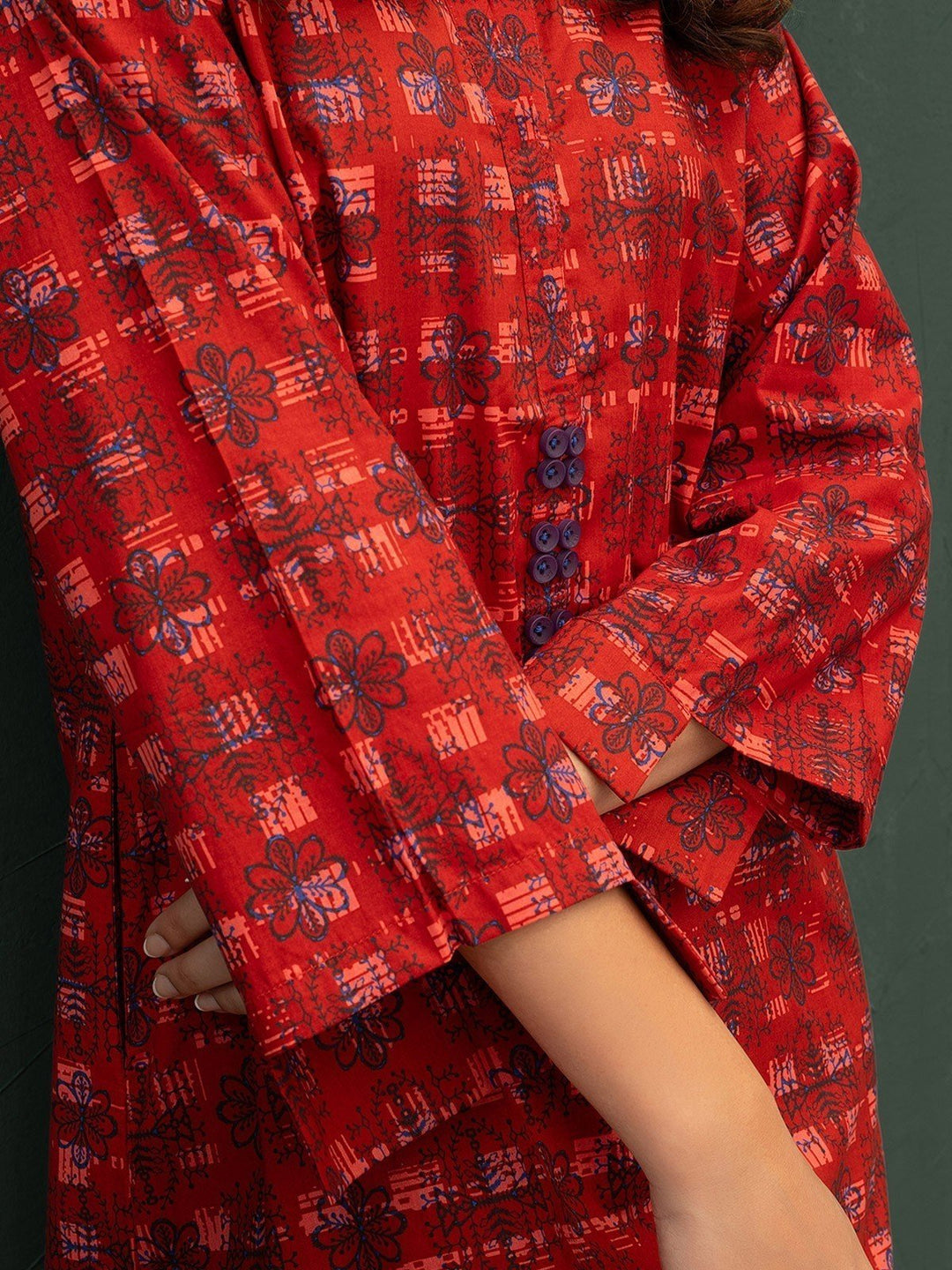 Pret 2Pc Printed Khaddar Shirt Trouser - EWTKP23-69398ST