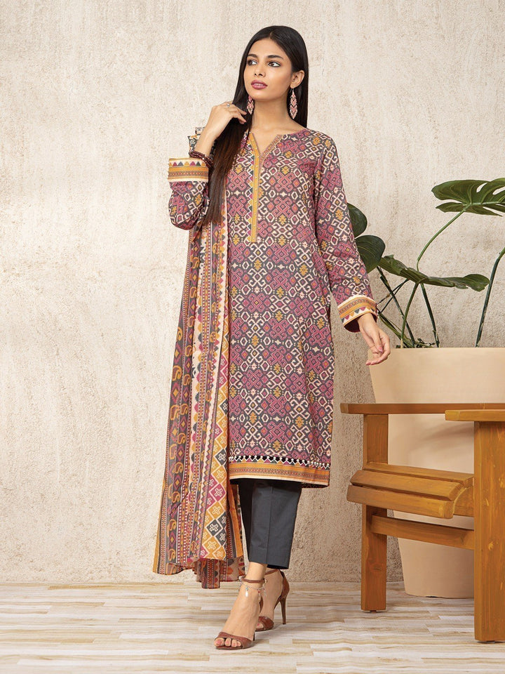EWU23A1-26014 Unstitched Multi Printed Lawn 3 Piece