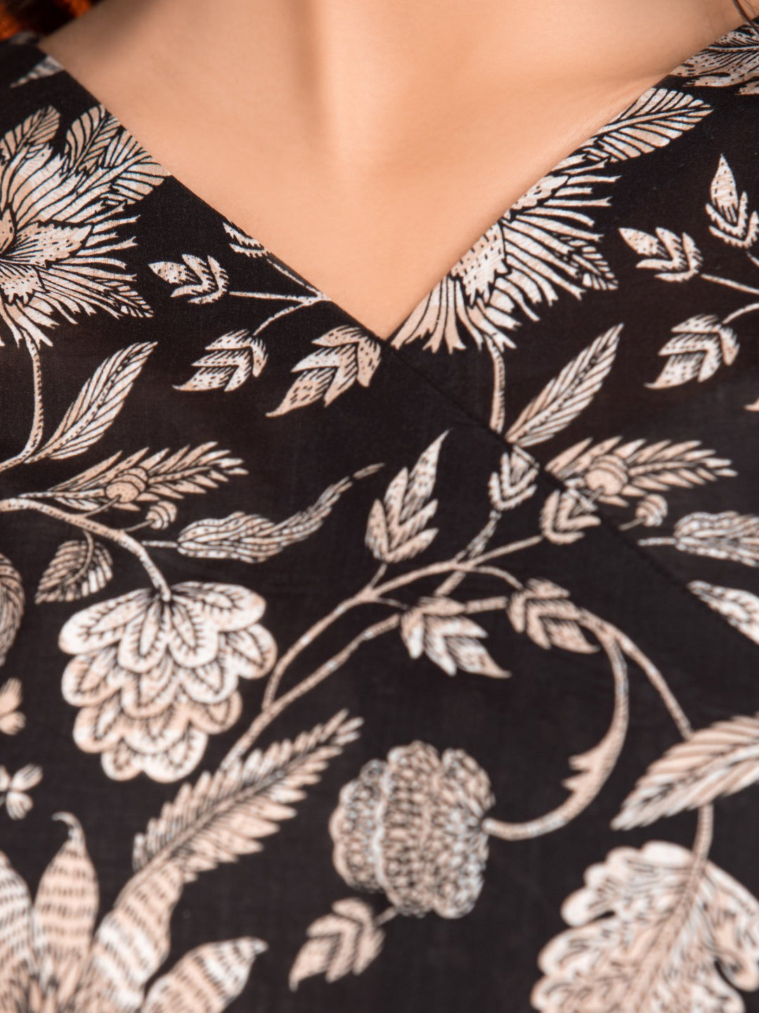 EWU23A3-27197-3P Unstitched Black Printed Khaddar 3 Piece