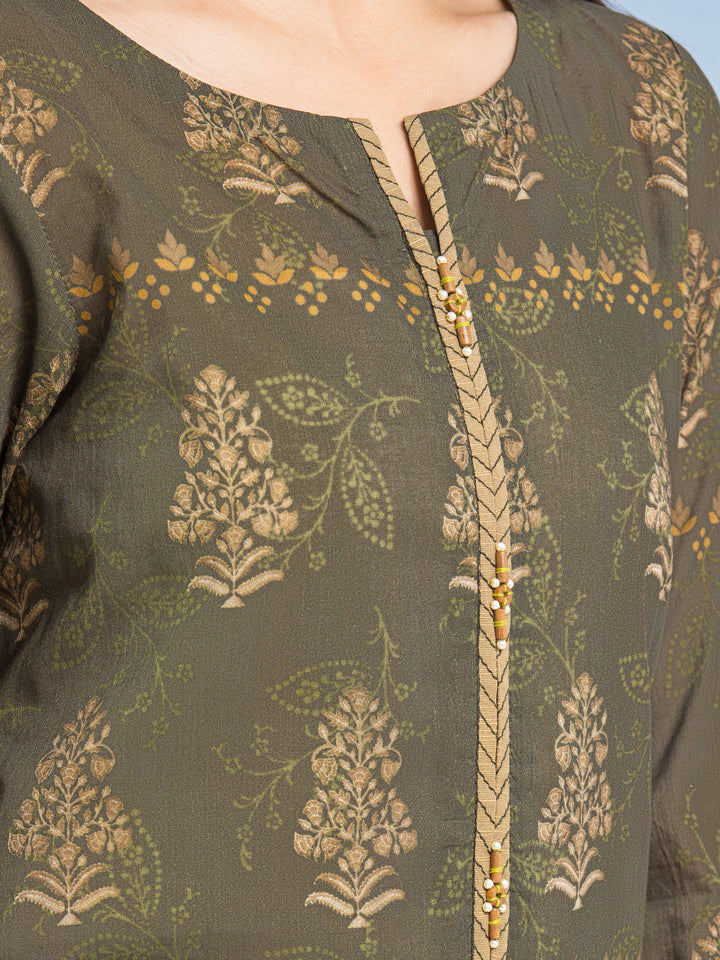 EWU24A1-28194-3P Unstitched Mehndi Printed Lawn 3 Piece