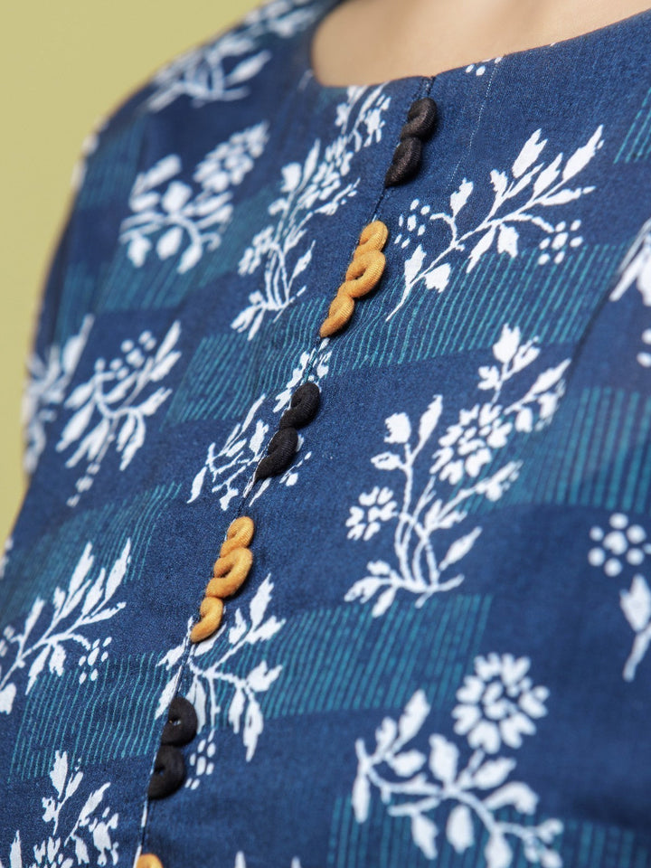 EWU23A1-26239 Unstitched Navy Blue Printed Lawn 3 Piece