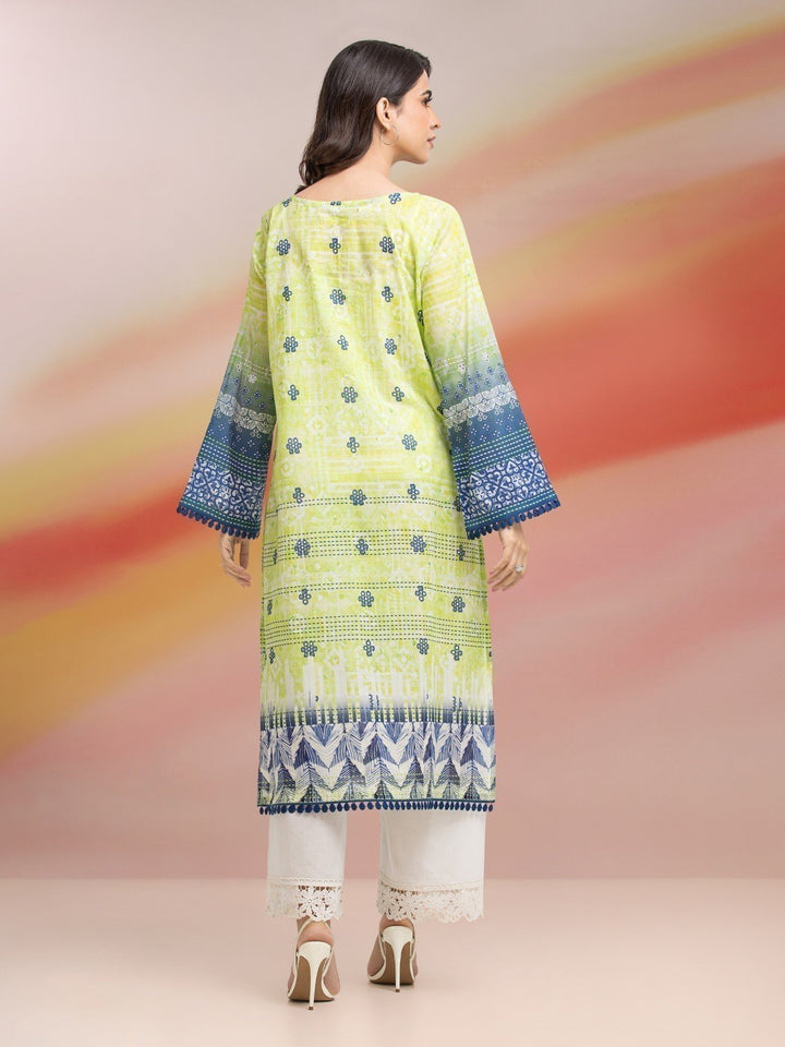 EWU23A1-28000S Unstitched Parrot Green Printed Lawn 1 Piece