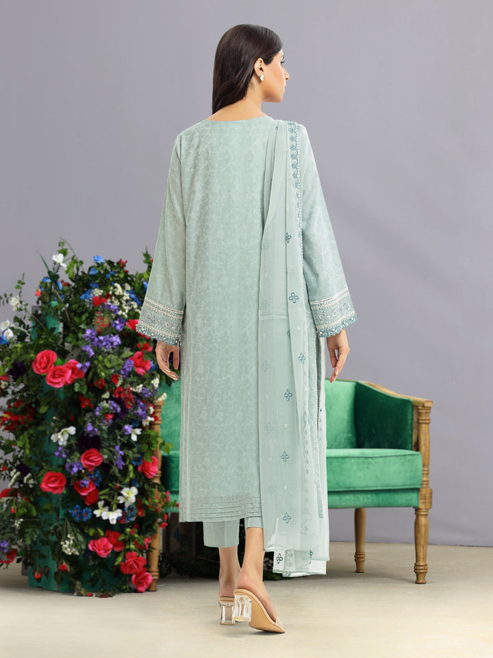EWU23V7-26740-3P Unstitched Mist Blue Embroidered Dobby 3 Piece