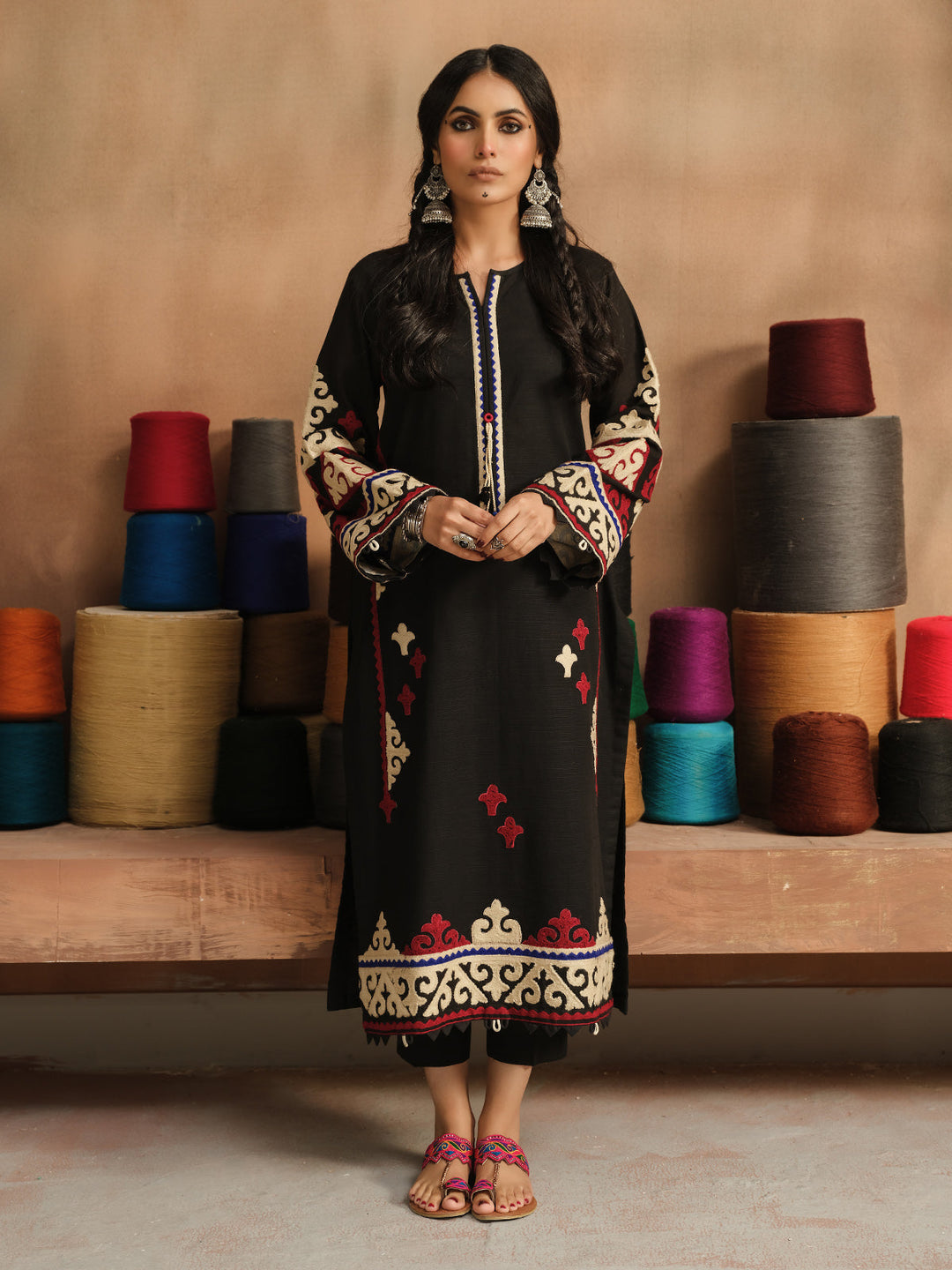 Pret 2Pc Embroidered Khaddar Shirt Trouser - EWTKE23-69386ST