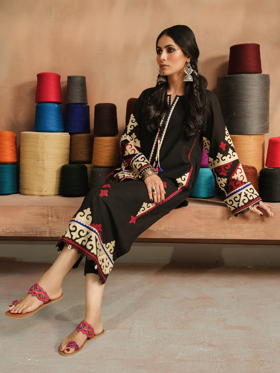 Pret 2Pc Embroidered Khaddar Shirt Trouser - EWTKE23-69386ST