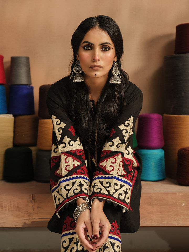 Pret 2Pc Embroidered Khaddar Shirt Trouser - EWTKE23-69386ST