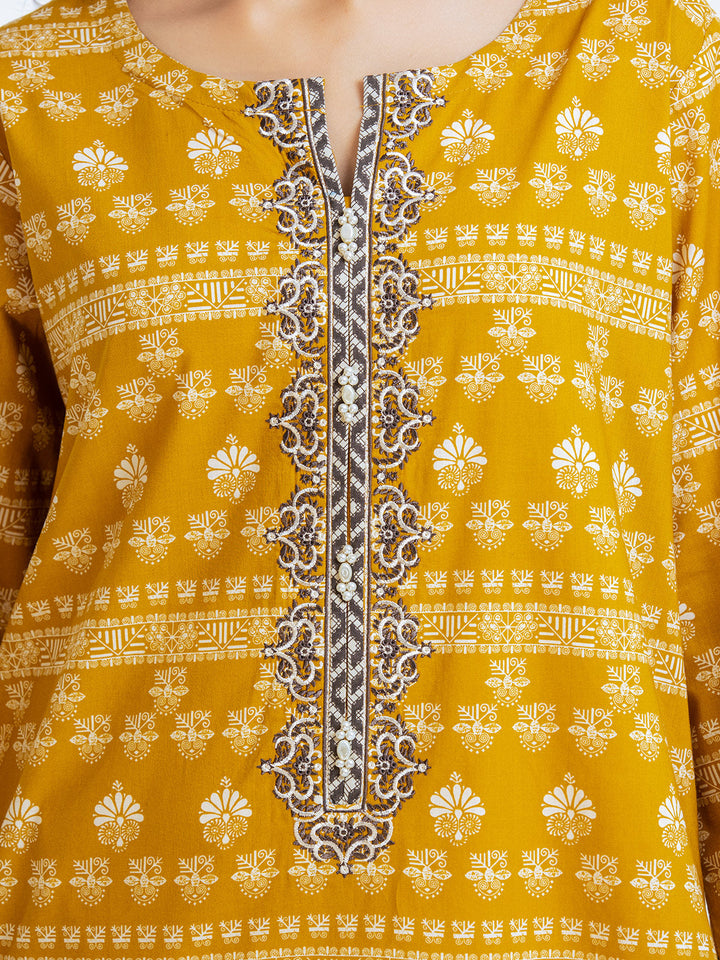 Pret 2Pc Embroidered Khaddar Shirt Dupatta - EWTKE23-68500SD