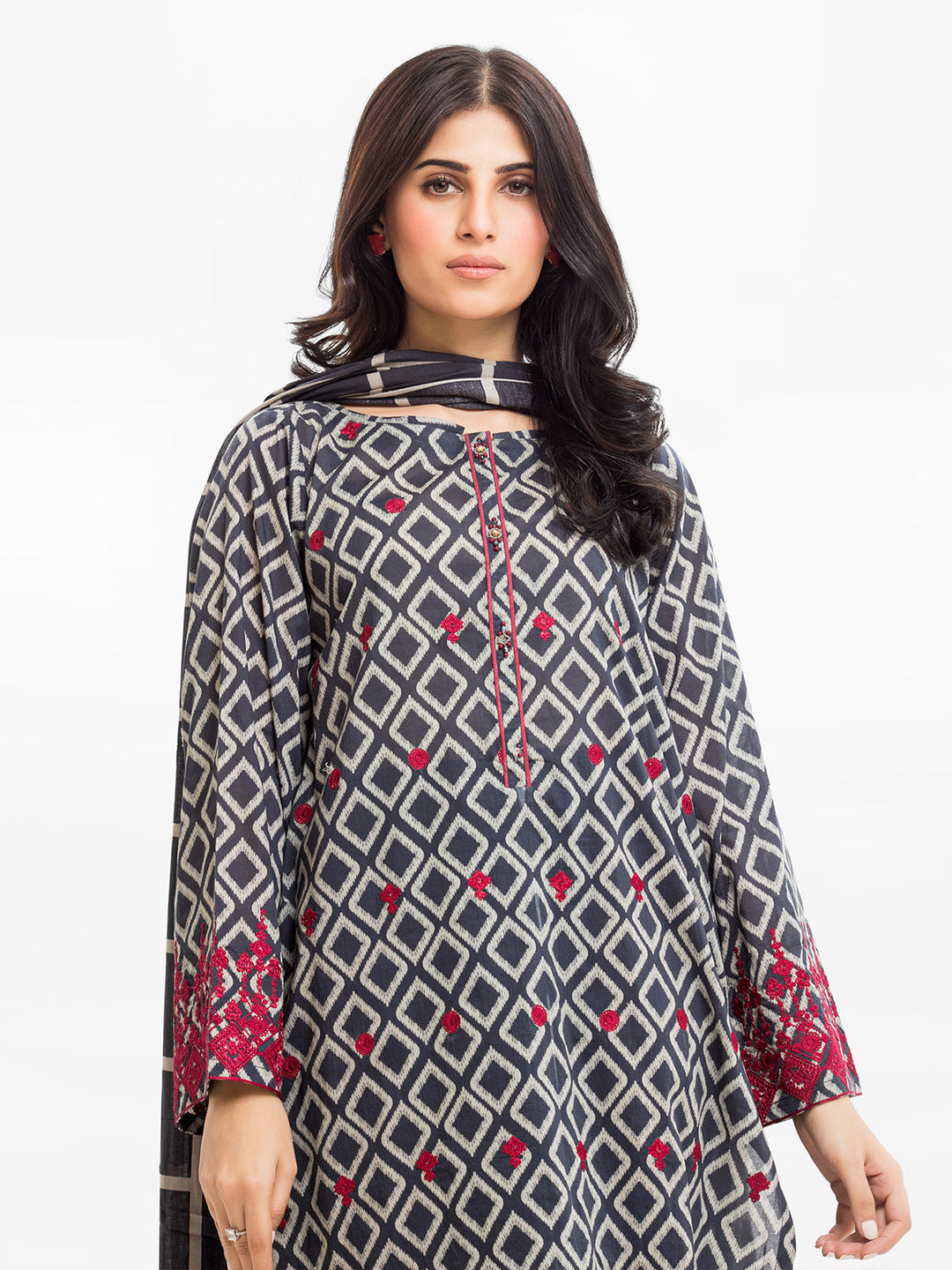 Pret 3Pc Embroidered Cambric Suit - EWTKE23-68539-3P