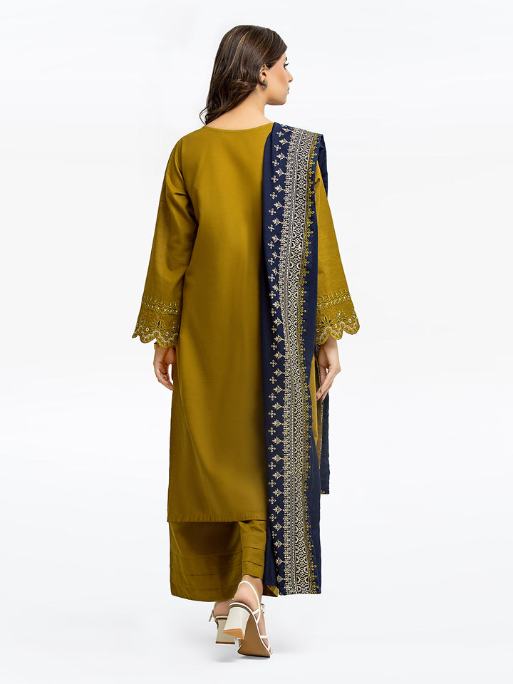 Pret 3Pc Embroidered Khaddar Suit - EWTKE23-68797-3P